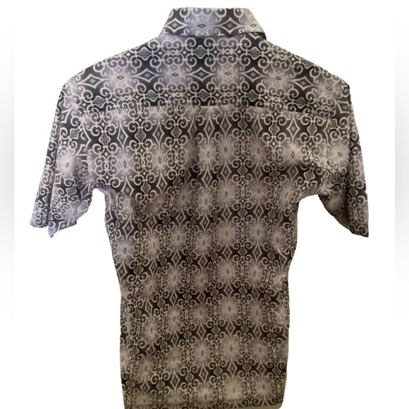 ONO & Company by Liberty House Purple Aloha Hawaiian Collared Shirt Men S Small - Picture 3 of 5